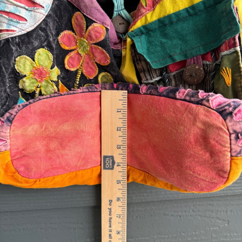 Boho Patchwork Embroidered Crossbody Sling Bag Hippie Festival Floral Purse - Picture 10 of 10